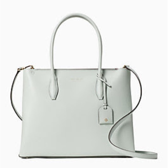 Eva Medium Zip Top Satchel in Mint Frosting - Picture 1 of 6